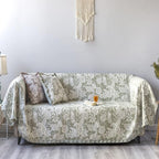 GLORY SEASON Sofa Cover Luxury Jacquard Stylish Embroidery Ruffle, Vintage Sofa - Image 2