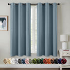 MIULEE Blackout Curtains for Bedroom 2 Panel 40 x 45 Inch Long Greyish Blue | by MIULEE