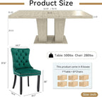 Henf 9 Pieces Extendable Dining Table Set - Image 3