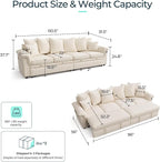 LINSY HOME Oversized Sectional Sleeper Sofa - Image 2