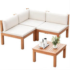 Devoko 4 Pieces Outdoor Sectional Couch Patio Sectional Sofa by DEVOKO