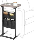 HOOBRO C Shaped End Table, 28.3" Side Table by HOOBRO