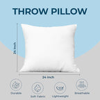 Utopia Bedding Throw Pillows, Decorative 24 Pillow Inserts - Image 4