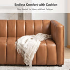 HULALA HOME 83" Genuine Leather Sofa - Image 7