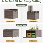 Aoxun 8 Piece Patio Furniture Set, Wicker Outdoor Furniture - Image 5