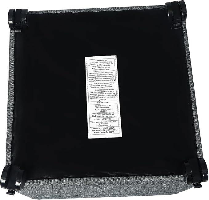 Adeco 17.5" Square Fabric Ottoman - Image 9