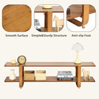 Bamboo TV Stand for TVs up to 65", Media TV Console Table - Image 4
