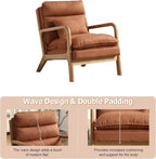 INZOY Accent Chairs Set of 2, Mid Century Modern Accent Chair - Image 3