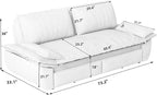 73.2" Sofa Bed Queen, 3-in-1 Pull Out Sofa Bed - Image 3