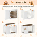 YATINEY Foldable Dog Crate Furniture, Dog Crate - Image 2