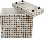 East at Main Rectangle Storage Side Table – Coconut Shell Mosaic Inlay - Image 6