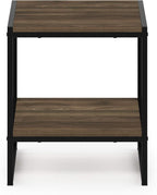 FURINNO Camnus Modern Living 2-Tier End Table, Columbia Walnut, 15.9 in x 15.75 - Image 7