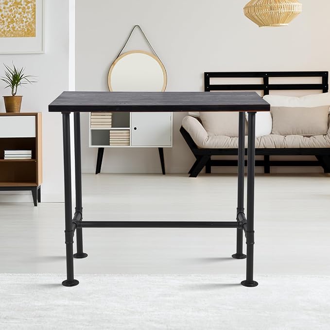 41.3inch Height Industrial Bar Table Rustic Pipe Design Kitchen Dining Table - Image 5