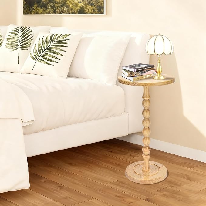 Round Side Table for Small Spaces, Drink Table - Image 7