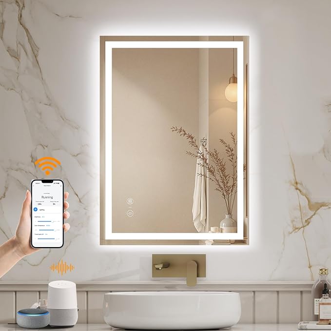 ENZE 20" x 28" Smart LED Bathroom Mirror by ENZESMART
