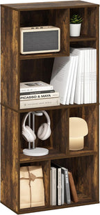 Furinno DALY Book Shelf, 7-Cube Bookshelf, Cube Storage Organizer Bookcase by Furinno-FitsYourSpaceFitsYourBudget