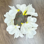10 pcs White Hawaiian Plumeria Flowers Artificial -1.5inch Stems 3inch - Image 6