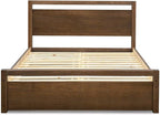 Grain Wood Furniture Loft Queen Size Solid Wood Bed, Brushed Mocha by GrainWoodFurniture