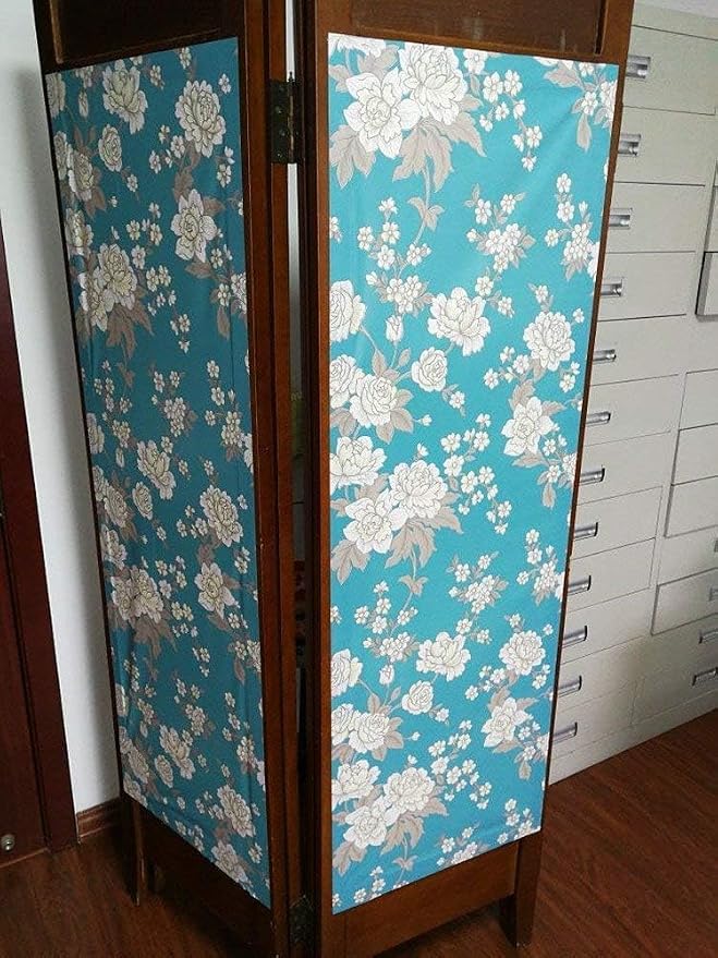 Vintage Floral Self Adhesive Wall Paper Shelf Liner Funitures Dresser Drawer - Image 3