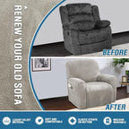 H.VERSAILTEX 4-Pieces Recliner Chair Covers Velvet Stretch Reclining Couch - Image 5