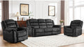 EBELLO 3 Pieces Reclining Living Room Set, Soft Fabric Manual Recliner Sofa by EBELLO
