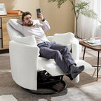 Manual Recliner 360°Swivel Rocking Chair, Nursery Rocking Glider Chair - Image 3