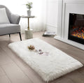 SERISSA 2x4 Fluffy White Faux Sheepskin Shaggy Rug by SERISSAHomeDecorCollection