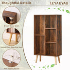 LEYAOYAO 5 Cube Small Bookshelf, 3 Tier Mid-Century Bookcase - Image 8