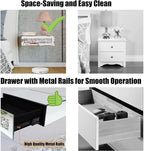 Mirrored Floating Bedside Nightstand - Image 4