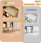 7-Cube Storage Organizer with Natural Wood Legs, Mid-Century Modern Bookcase - Image 9