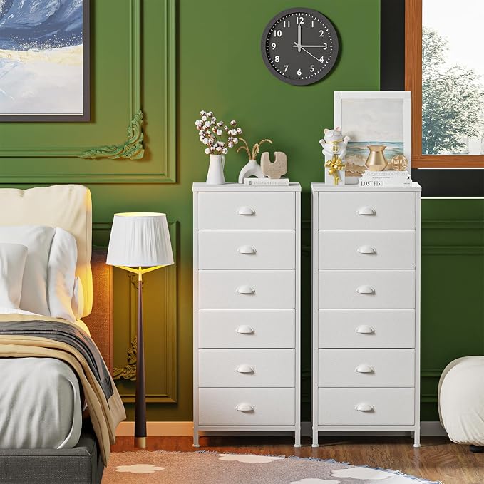 Furnulem White Tall Dresser for Bedroom, Vertical Storage Tower Unit and End - Image 8