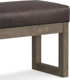 SIMPLIHOME Milltown Small Ottoman Bench - Image 10