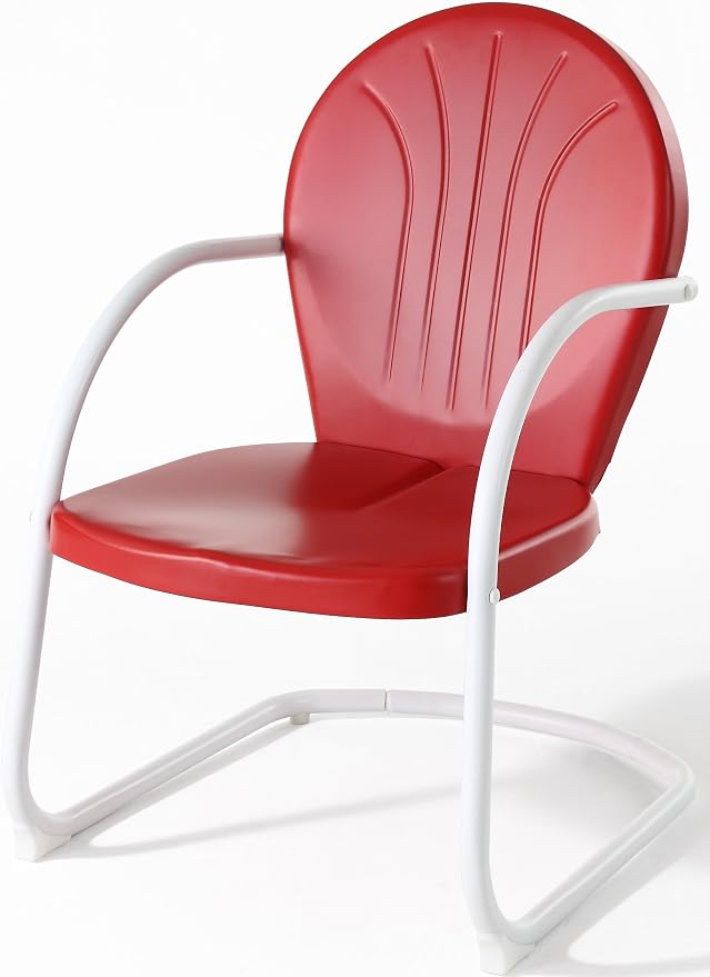Crosley Furniture Griffith Outdoor Chair, Retro Metal Patio Chairs - Image 5