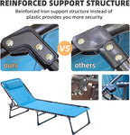 Patio Lounge Chair Folding Chaise Bed - Image 9