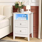 Bonnlo White Nightstand Set of 2 - Image 9