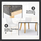 Upholstered Dining Chairs Set of 4, Modern Fabric Side Chairs - Image 6