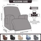 TAOCOCO Oversized Recliner Chair Covers, 1 Seater Streach Recliner Covers Soft - Image 4