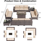 ALAULM 13 Pieces Patio Furniture Set - Image 6