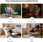 Tiita Lazy Chair with Ottoman, Comfy Leisure Sofa Armchair with Ottoman - Image 7