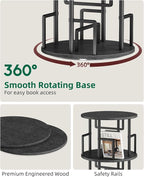 Kalrin 5 Tier Rotating Bookshelf - Image 5