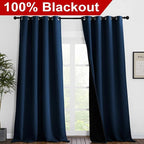 NICETOWN 100% Blackout Blinds, 52 inches x 102 inches, Laundry Room Decor - Image 2