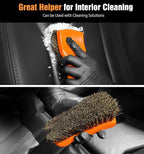 YeewayVeh 2PCS Leather Cleaning Brush, Horse Hair Brush - Image 3