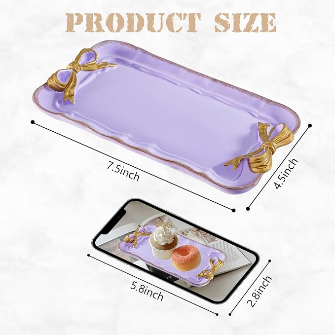 Vintage Decorative Tray Jewelry Tray Towel Tray Storage Tray Rings Necklace - Image 2