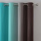 Brown and Teal Ombre Blackout Curtains - Image 4