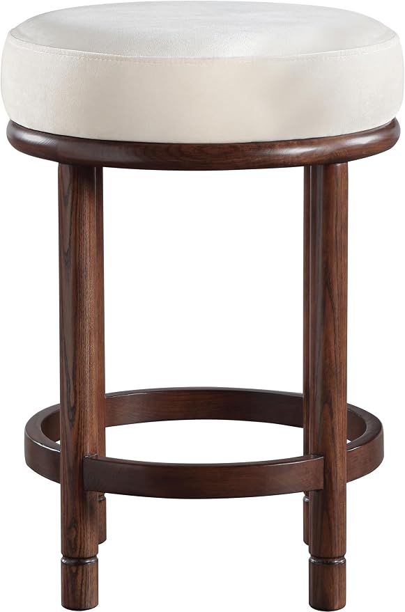 Meridian Furniture 978Cream-C Monette Collection Art Deco Counter Stool - Image 4