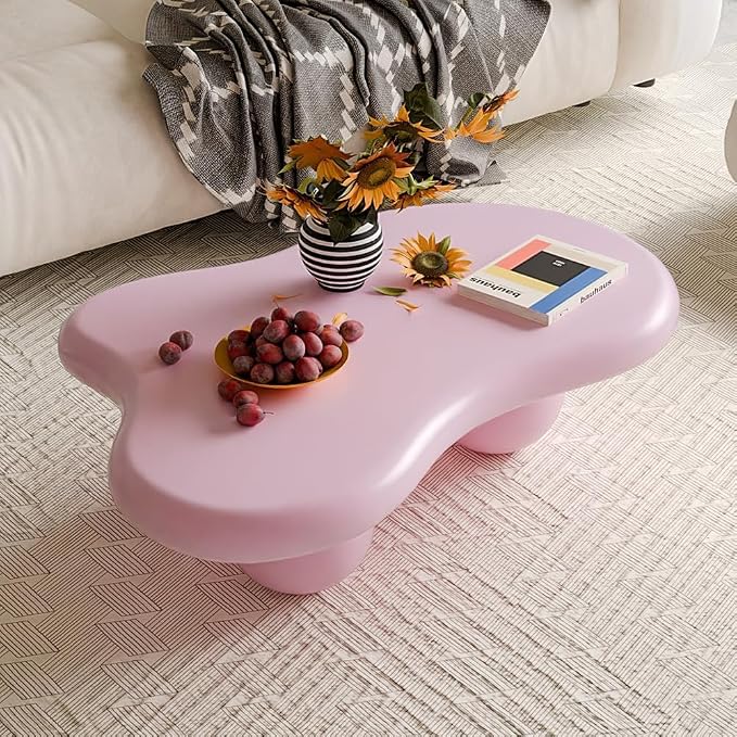 40" Cloud Coffee Table for Living Room Irregular Coffee Table Modern Low Coffee by LvingRoomFurniture