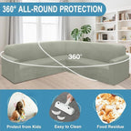 HDCAXKJ Corner Sectional Couch Covers Velvet Stretch L Shape Sofa Cover Soft - Image 5