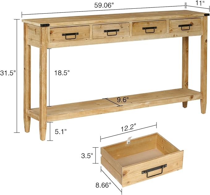 RUSTOWN Farmhouse Console Table - Image 3