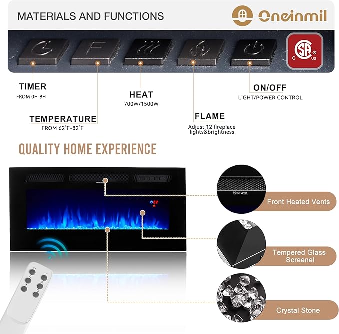 oneinmil Fireplace TV Stand - Image 5