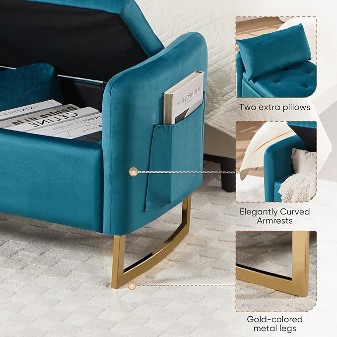 48" End of Bed Bench, Modern Storage Benches - Image 3